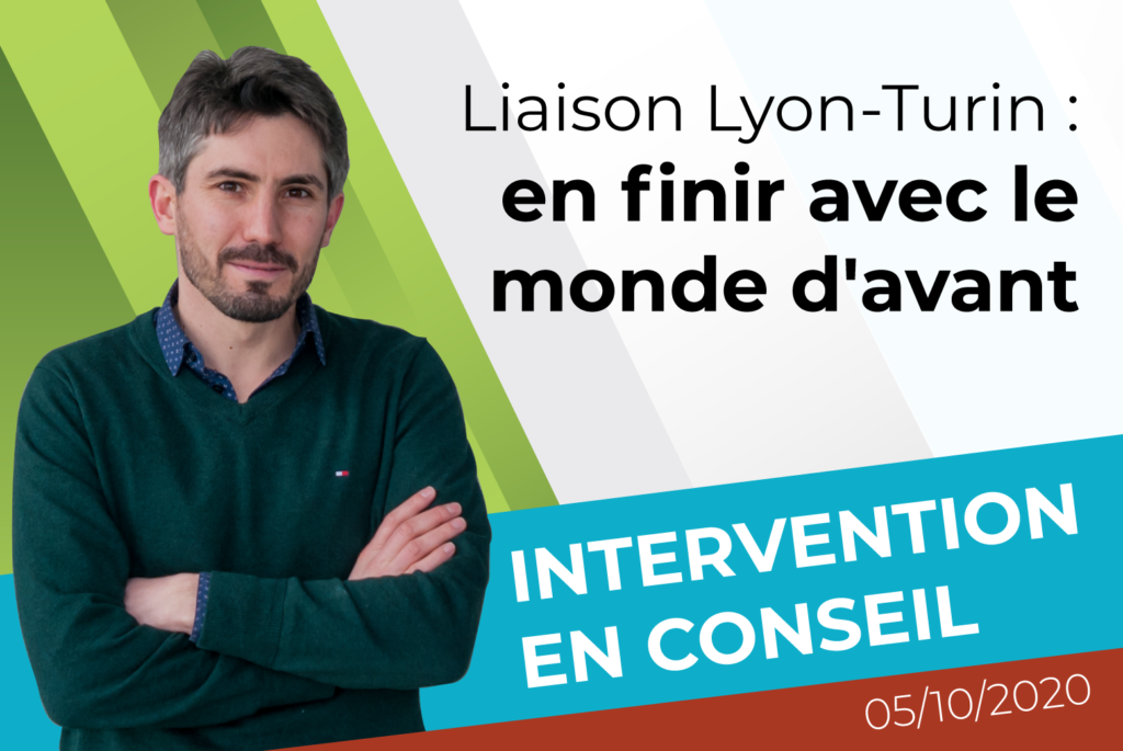 Intervention sur la liaison ferroviaire Lyon-Turin par Laurent Legendre, du @groupemirs, lors du Conseil de la Métropole de Lyon du 5 octobre 2020.