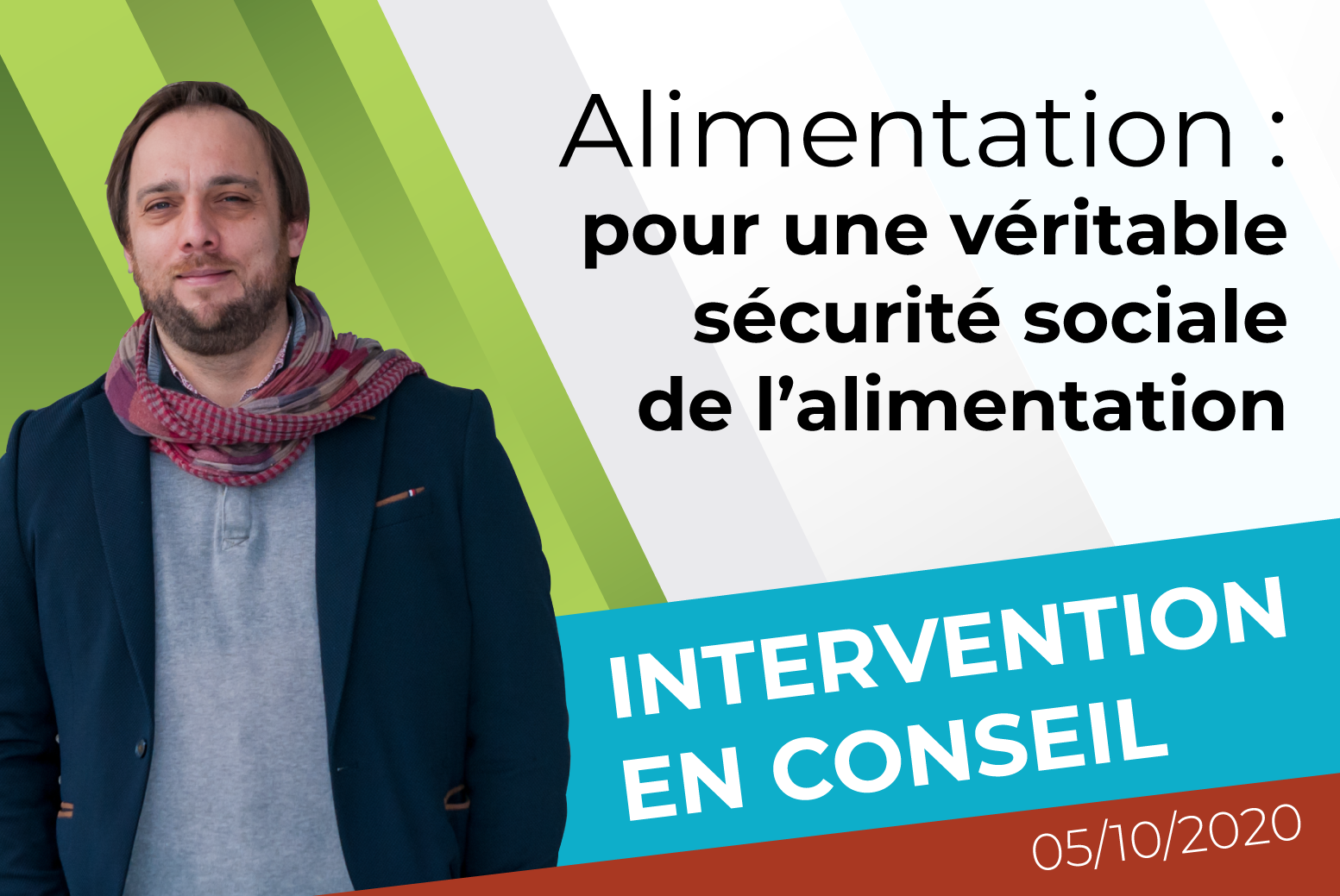 Intervention sur les questions d'alimentation par Florestan Groult, élu du groupe « Métropole insoumise, résiliente et solidaire », lors du conseil de la métropole de Lyon du 5 octobre 2020.